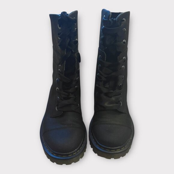 Dr. Martens Yuba Black Leather High Tops Combat Boots Sz 7 - Picture 2 of 10